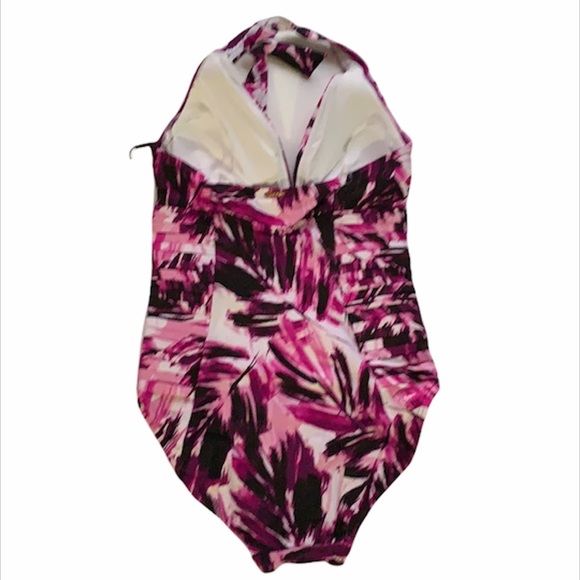 Calvin Klein Women's Side-Pleated Halter One-Piece - Picture 13 of 13